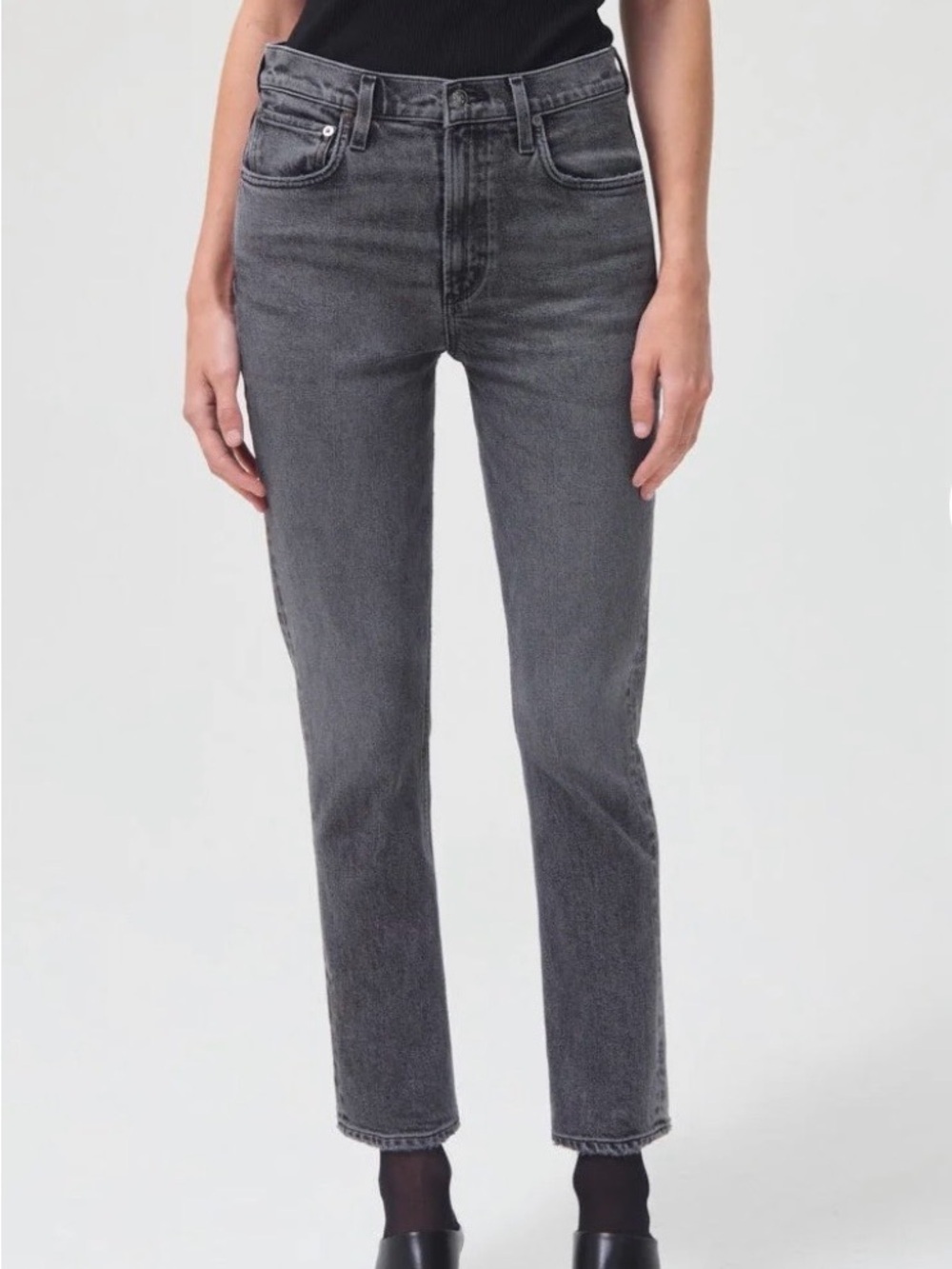 Agolde The Merrel Slim Jeans Mid-rise Straight in the Colour Gamble